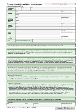 Forslag til auksjonsvilkår, fast eiendom (PDF-fil for nedlasting)