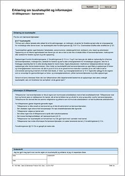 Erkl. om taushetsplikt og informasjon til tillitsperson i barnevernet (PDF-fil f